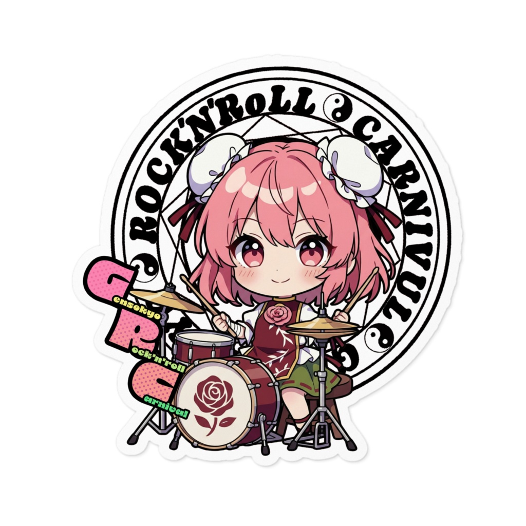 東方Project Gensokyo Rock'n'roll Carnival 茨木 華扇 ステッカー