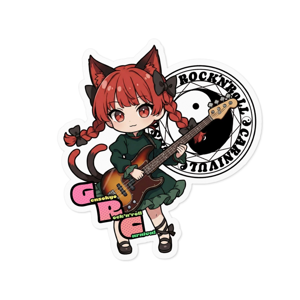 東方Project Gensokyo Rock'n'roll Carnival 火焔猫 燐 ステッカー