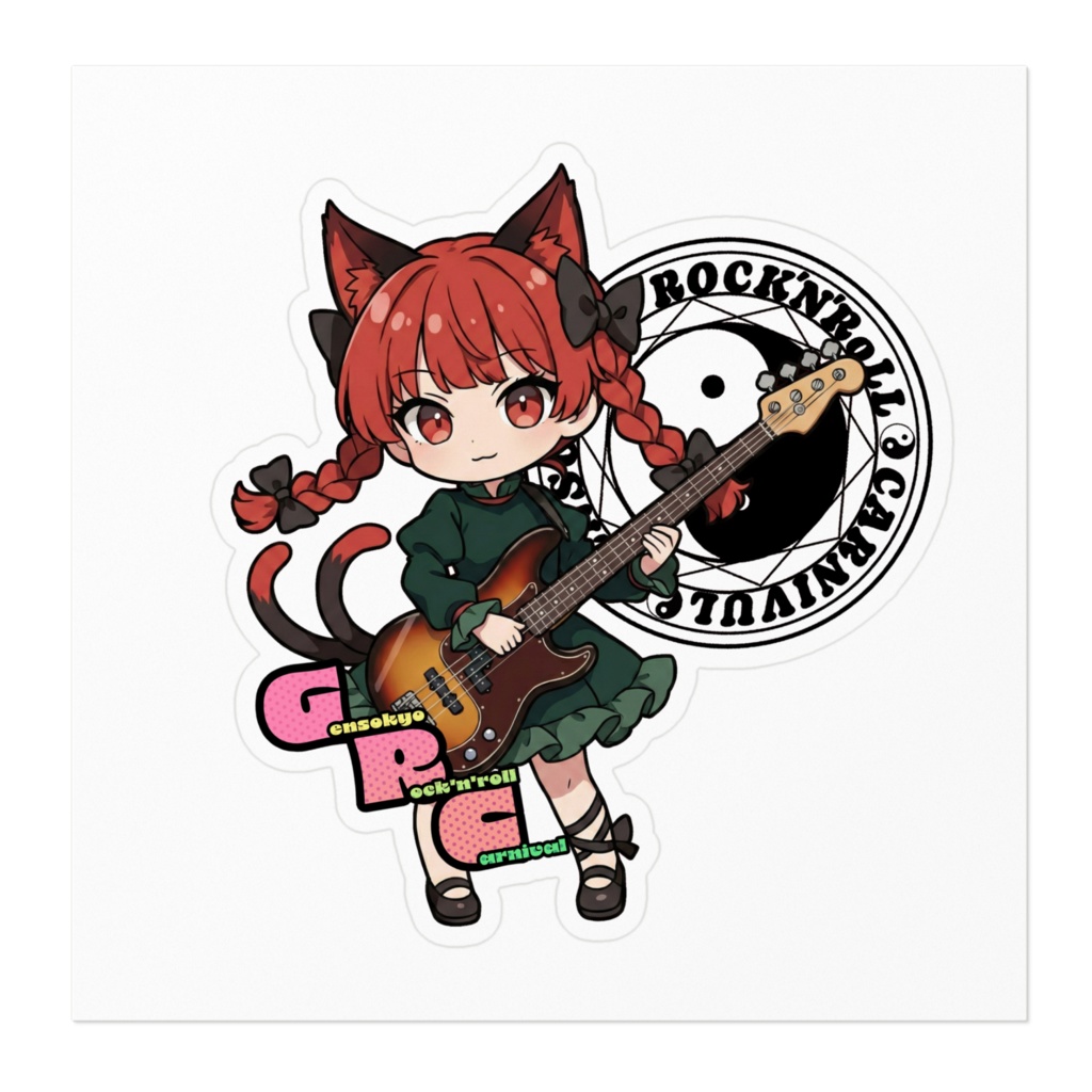 東方Project Gensokyo Rock'n'roll Carnival 火焔猫 燐 ステッカー