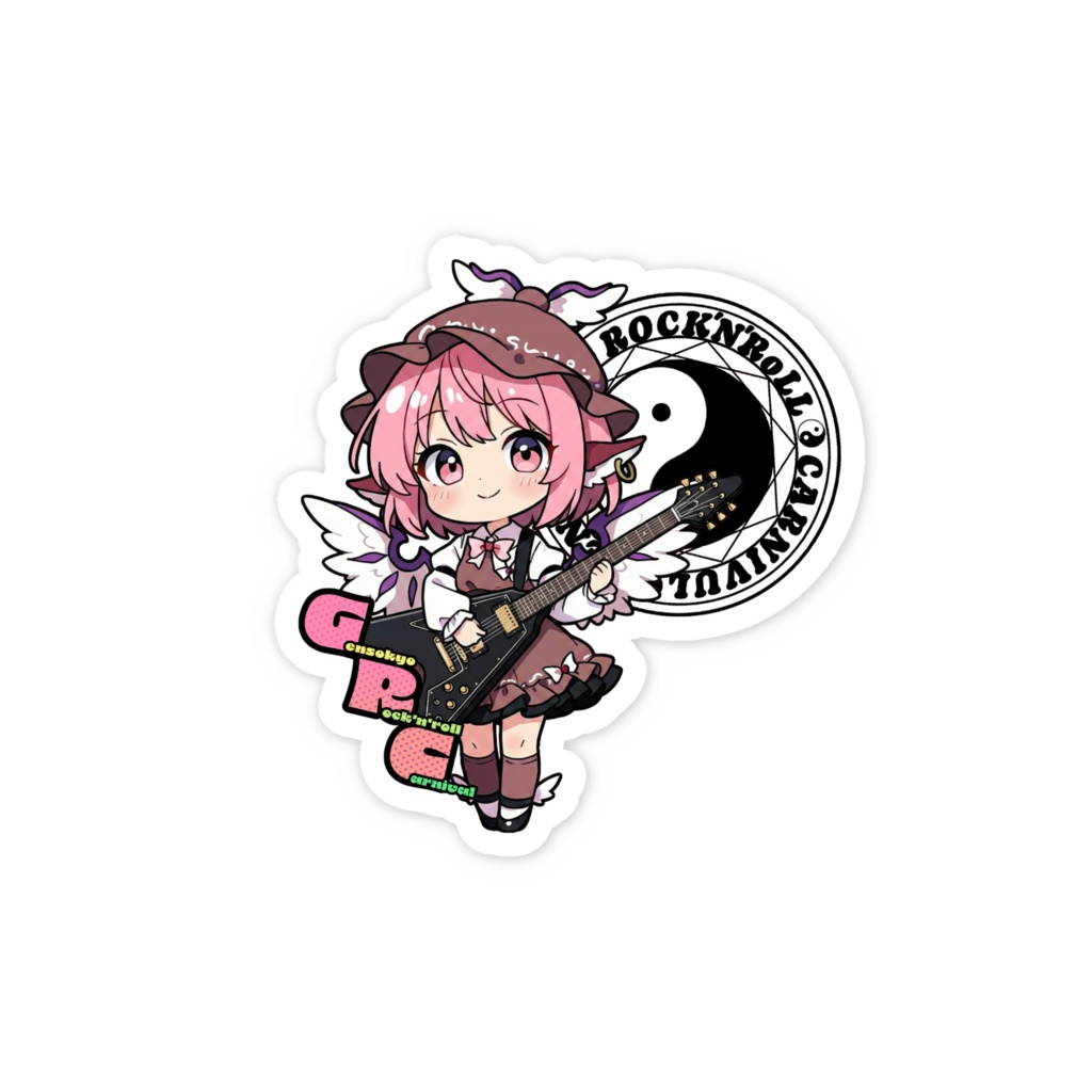 東方Project Gensokyo Rock'n'roll Carnival ミスティア・ローレライ スマホステッカー