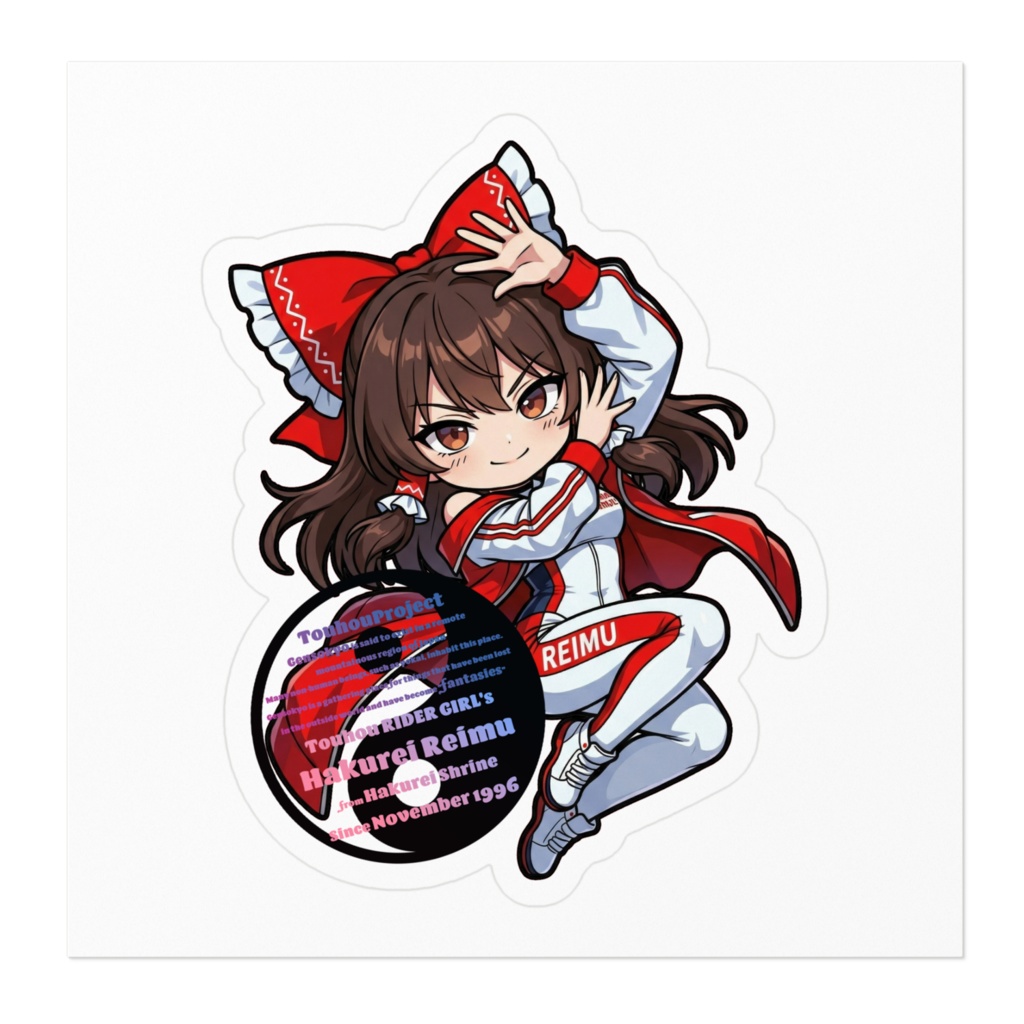 東方Project - PADDOCK GIRLS COLLECTION 博麗霊夢 ステッカー