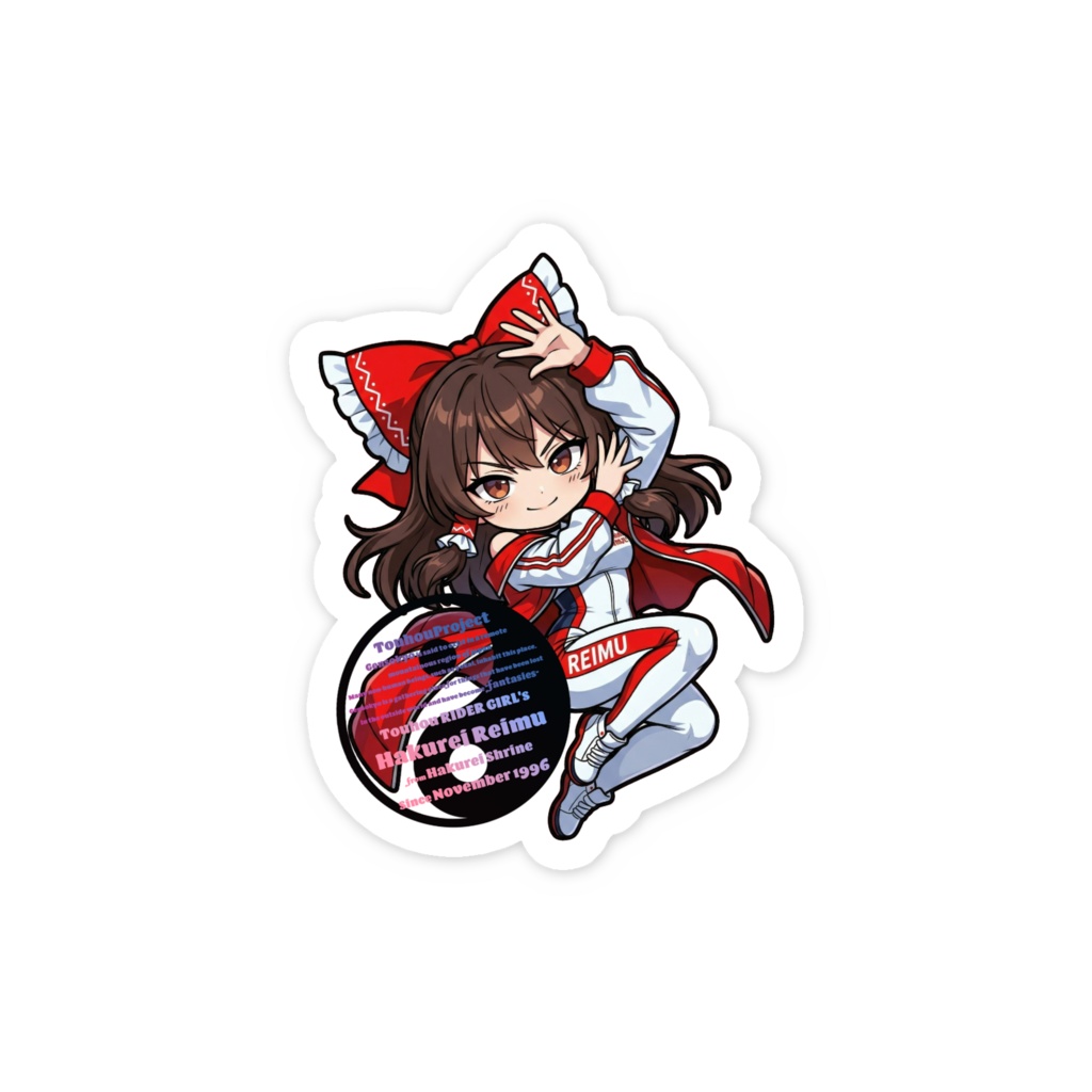 東方Project - PADDOCK GIRLS COLLECTION 博麗霊夢 スマホステッカー