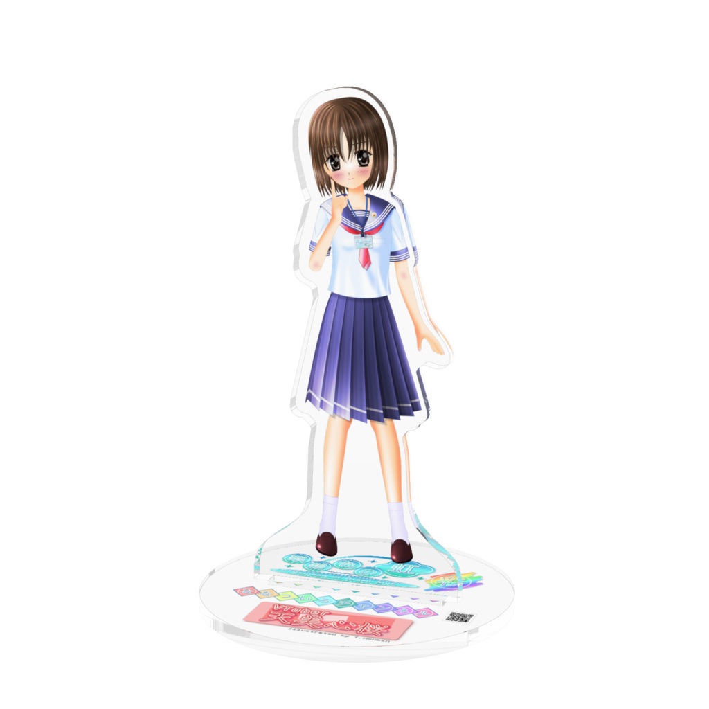 Vtuber「天美心桜」アクリルフィギュア(制服 セーラー服)AA_0006