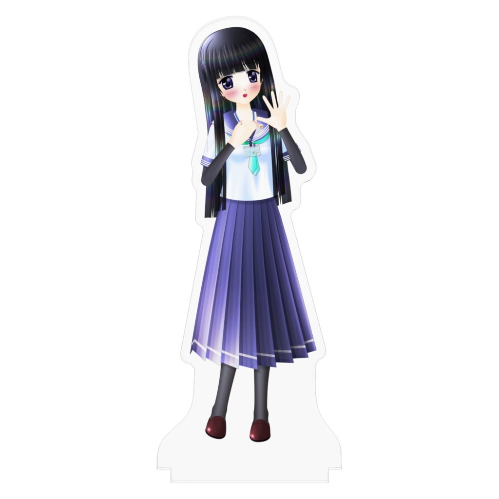 Vtuber「高月笹夜」アクリルフィギュア(制服 セーラー服)AA_0006