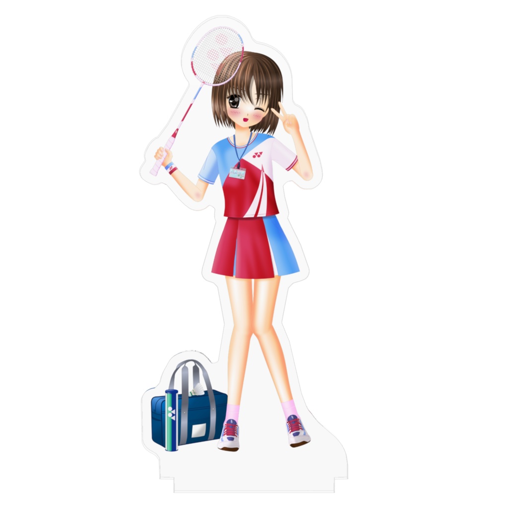 Vtuber「天美心桜」アクリルフィギュア(バドミントンウェア)EA_0044