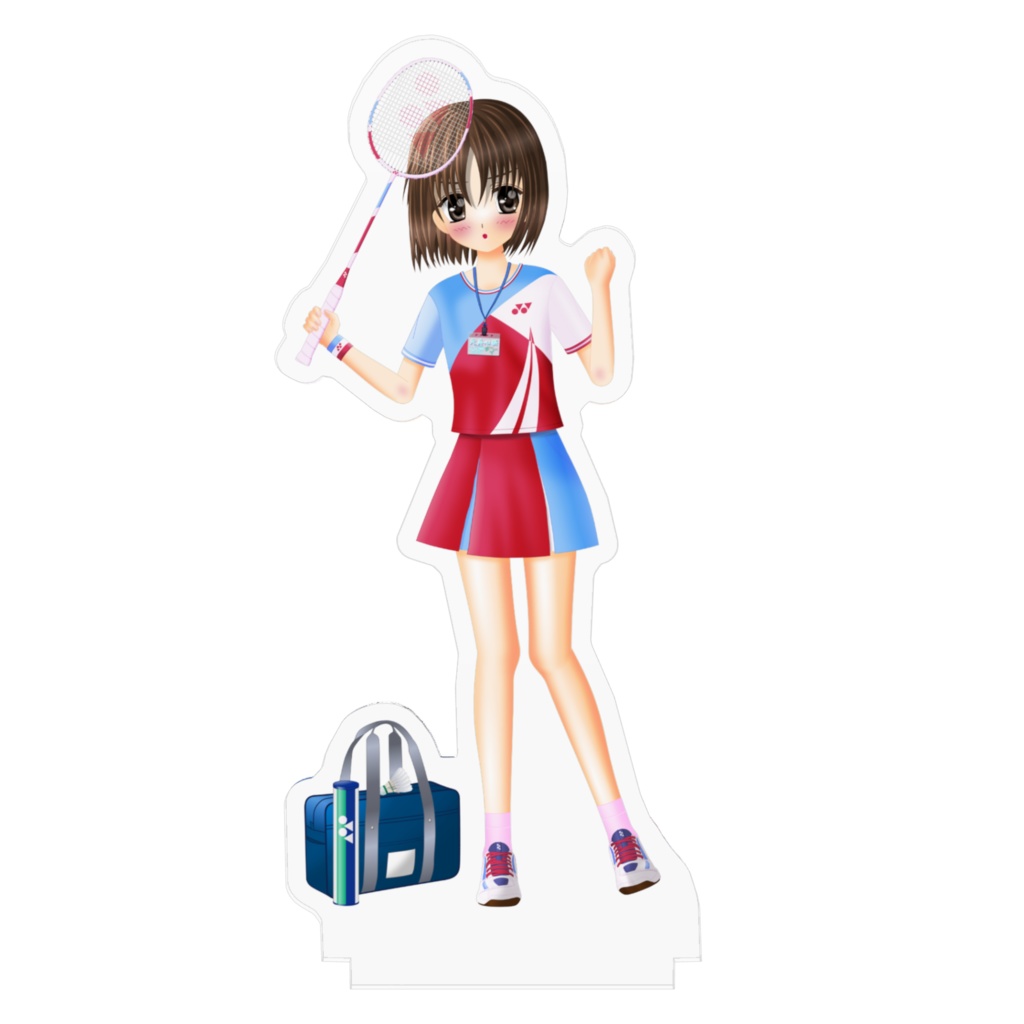 Vtuber「天美心桜」アクリルフィギュア(バドミントンウェア)EA_0052