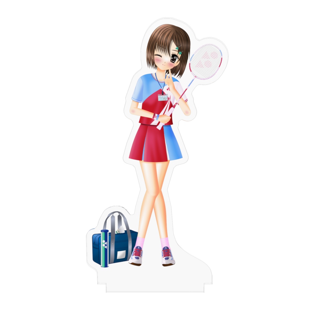 Vtuber「天美心桜」アクリルフィギュア(バドミントンウェア)EB_0050