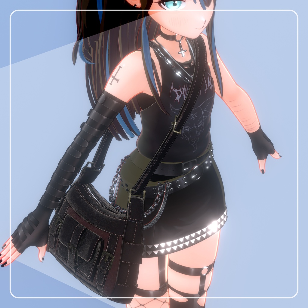 【3Dモデル】パンクバッグ『Y2K Punk Bag』ver.1.0
