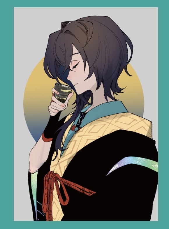 【虹の降る海】月夜酒 ポストカード