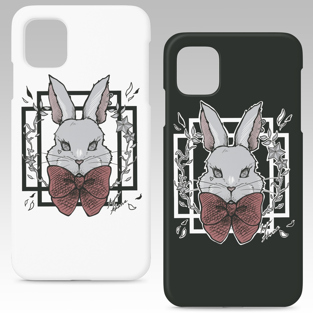 🐰iPhoneケース(白/黒)