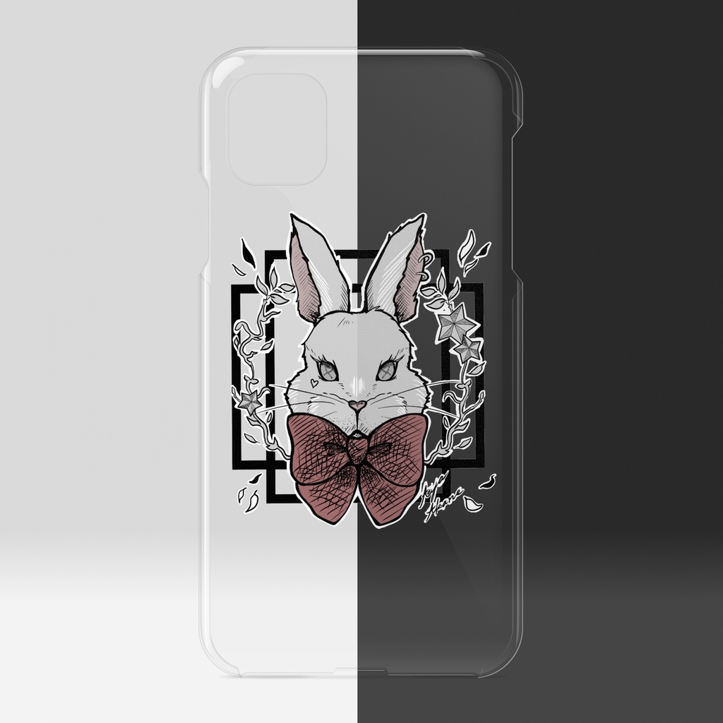 クリア🐰iPhoneケース