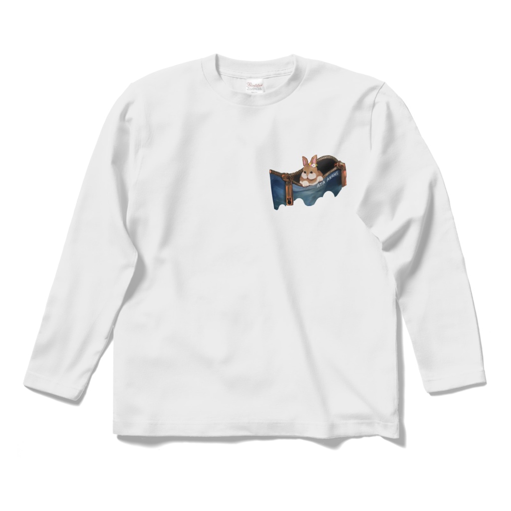 【ぴょこ🐰】ロングスリーブTシャツ黒【全6色】