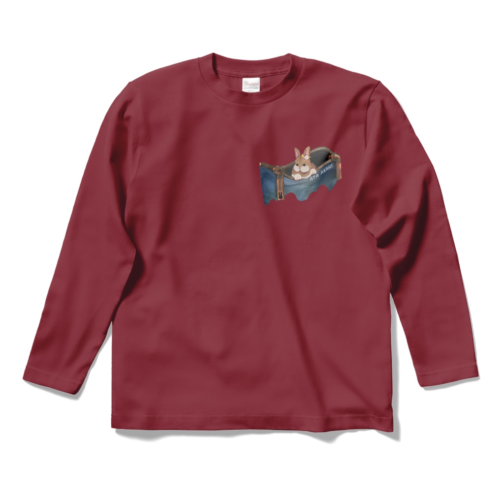 【ぴょこ🐰】ロングスリーブTシャツ黒【全6色】