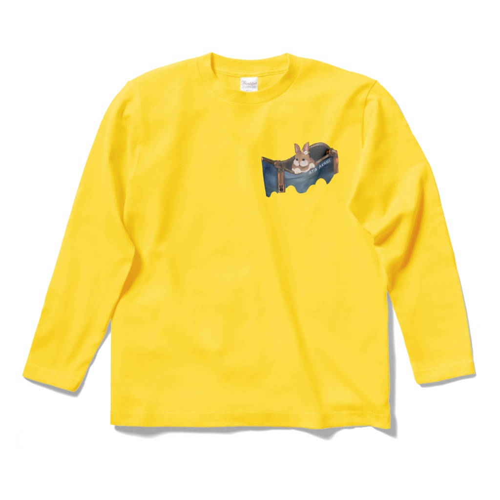 【ぴょこ🐰】ロングスリーブTシャツ黒【全6色】