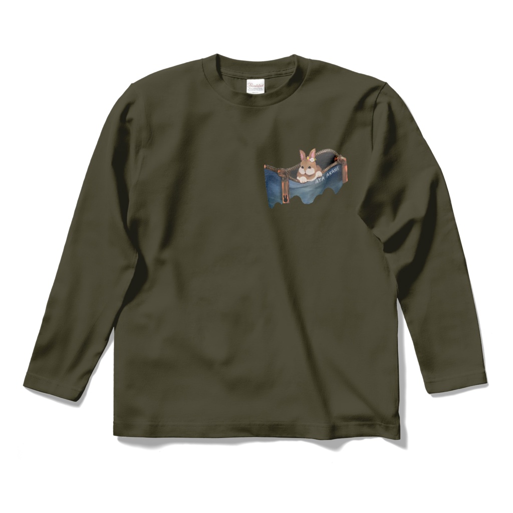 【ぴょこ🐰】ロングスリーブTシャツ黒【全6色】