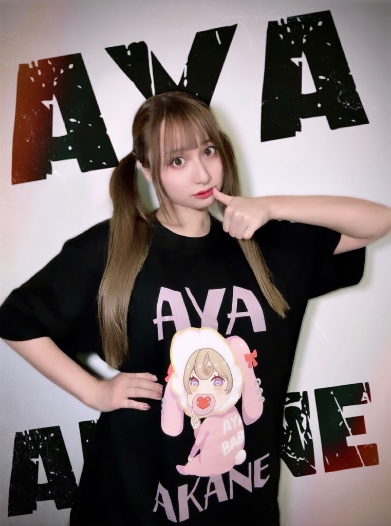 【あやばぶ🍼】ノーマルTシャツ(BLACK)
