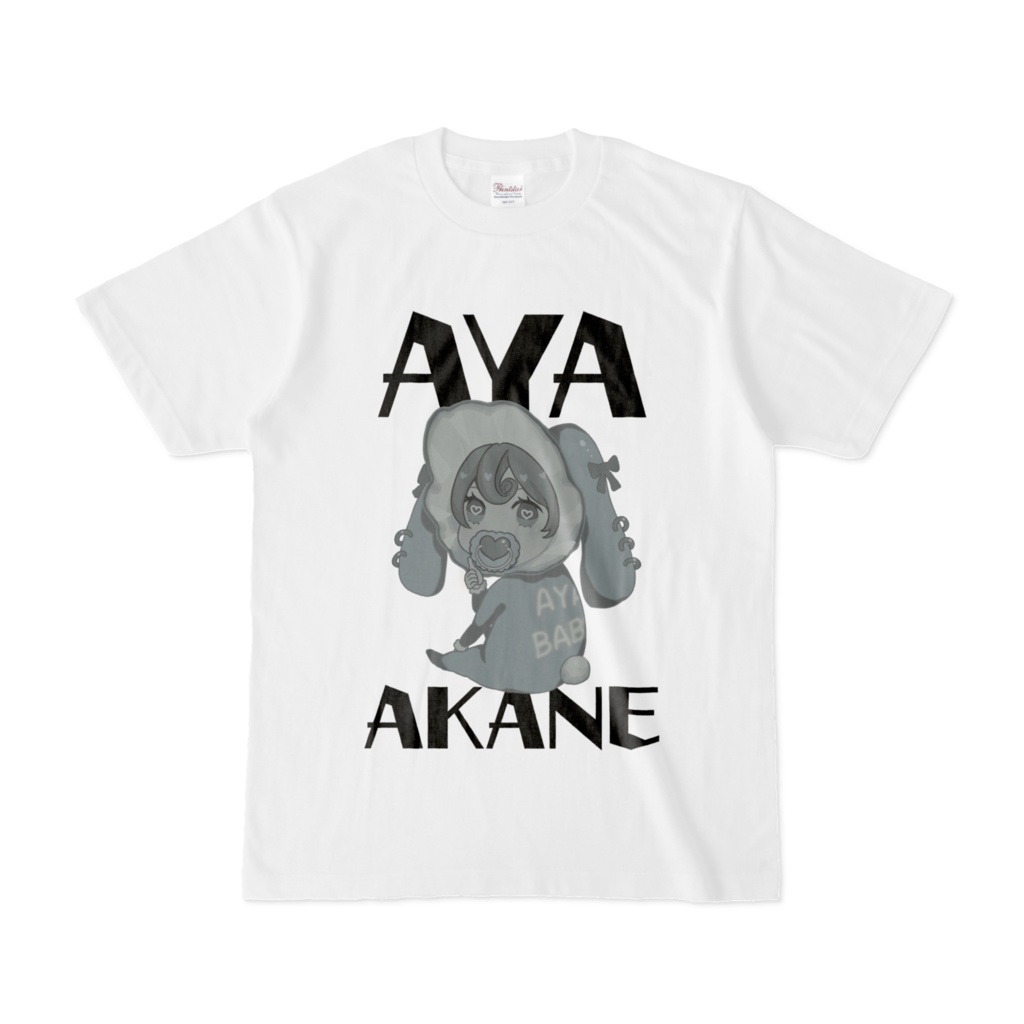 【あやばぶ🍼】モノクロTシャツ(WHITE)