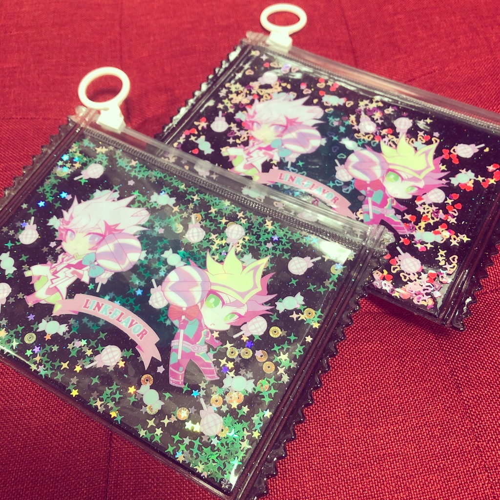運囚キャンディポーチ2ピンクグリッター