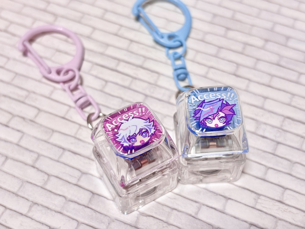光る!キーキャップキーホルダー