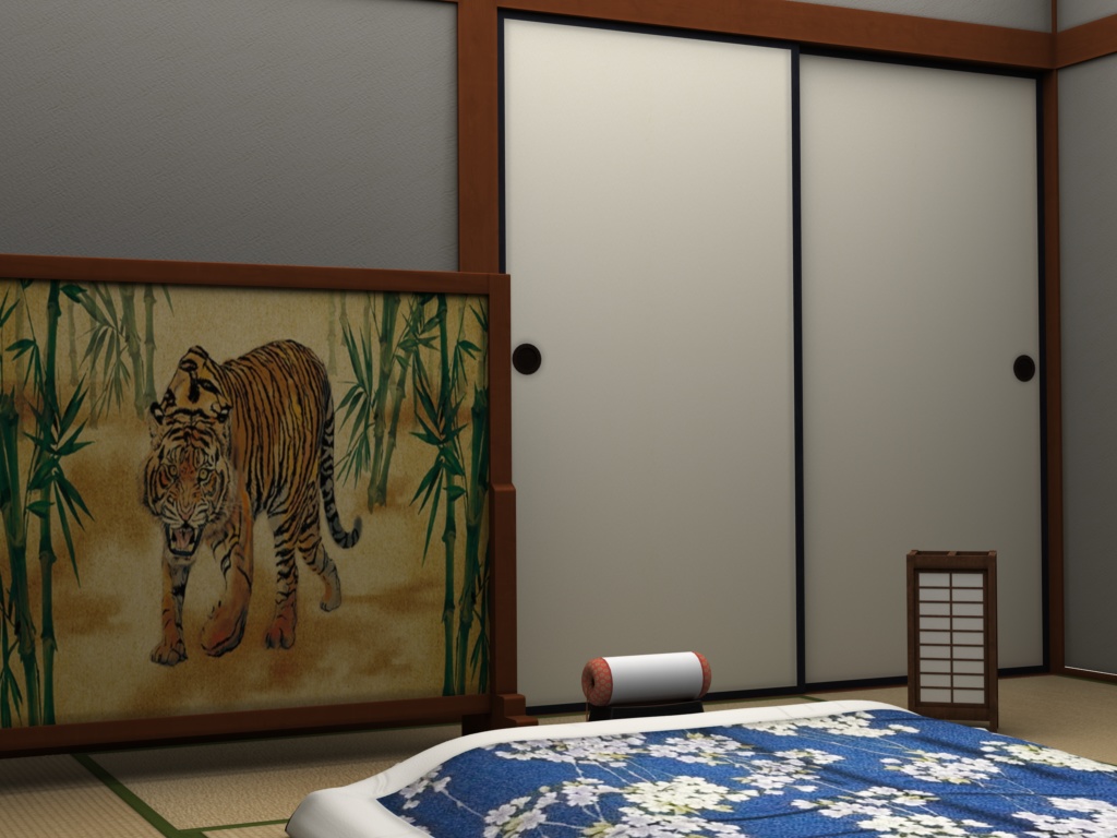 江戸時代の宿屋の一室