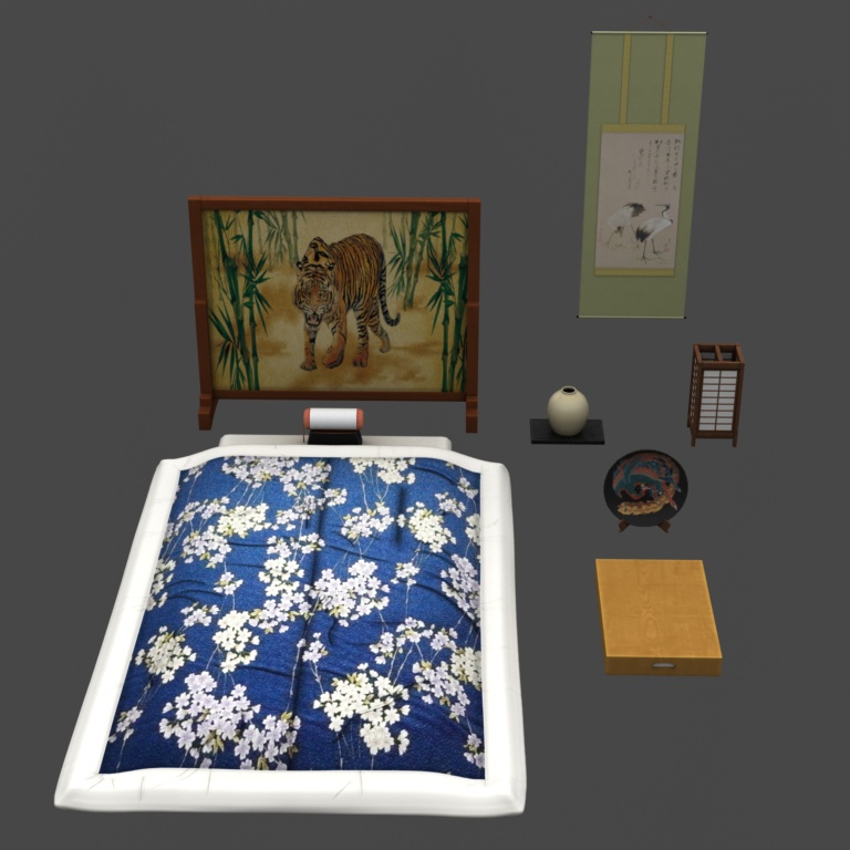 江戸時代の宿屋の一室