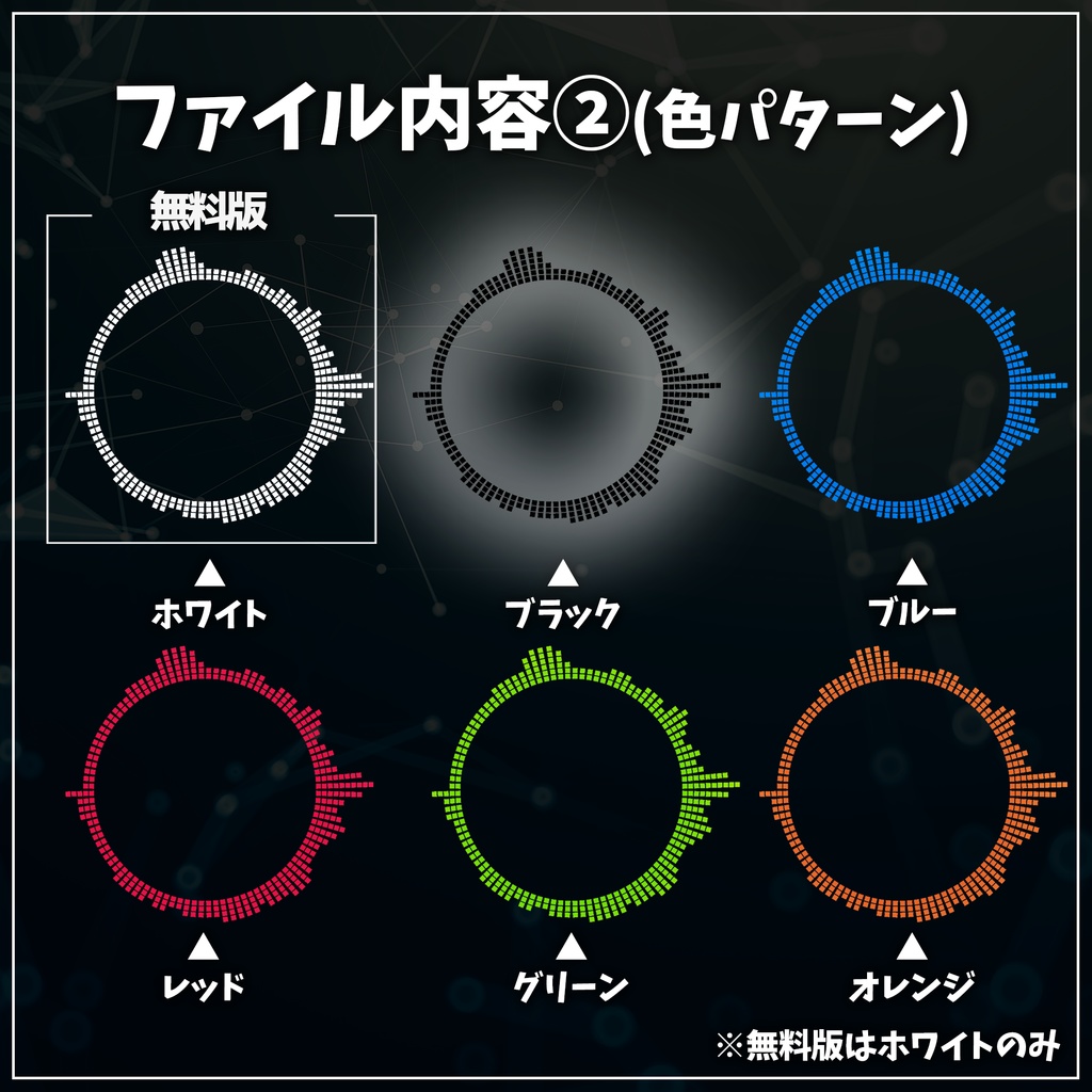 【無料あり】TRPGで使える ブロック調 オーディオスペクトラム APNG素材【ココフォリア用素材】