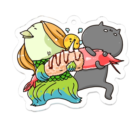 アマビエビフライ・アクキー