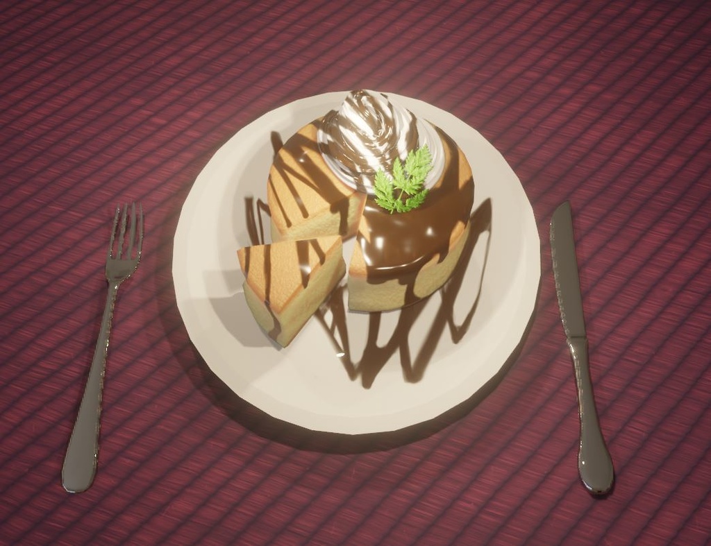 ３Ｄメシ「パンケーキ」blenderデータ