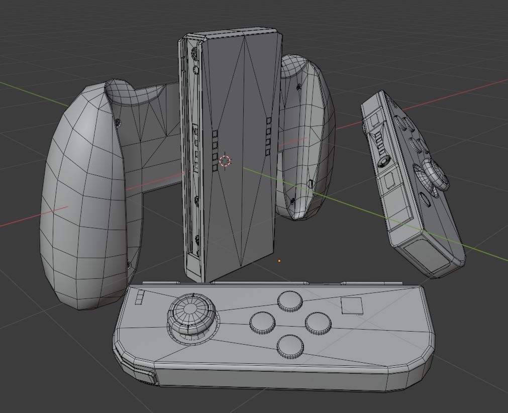 【無料】ゲームコントローラ【blender2.83モデルデータ】