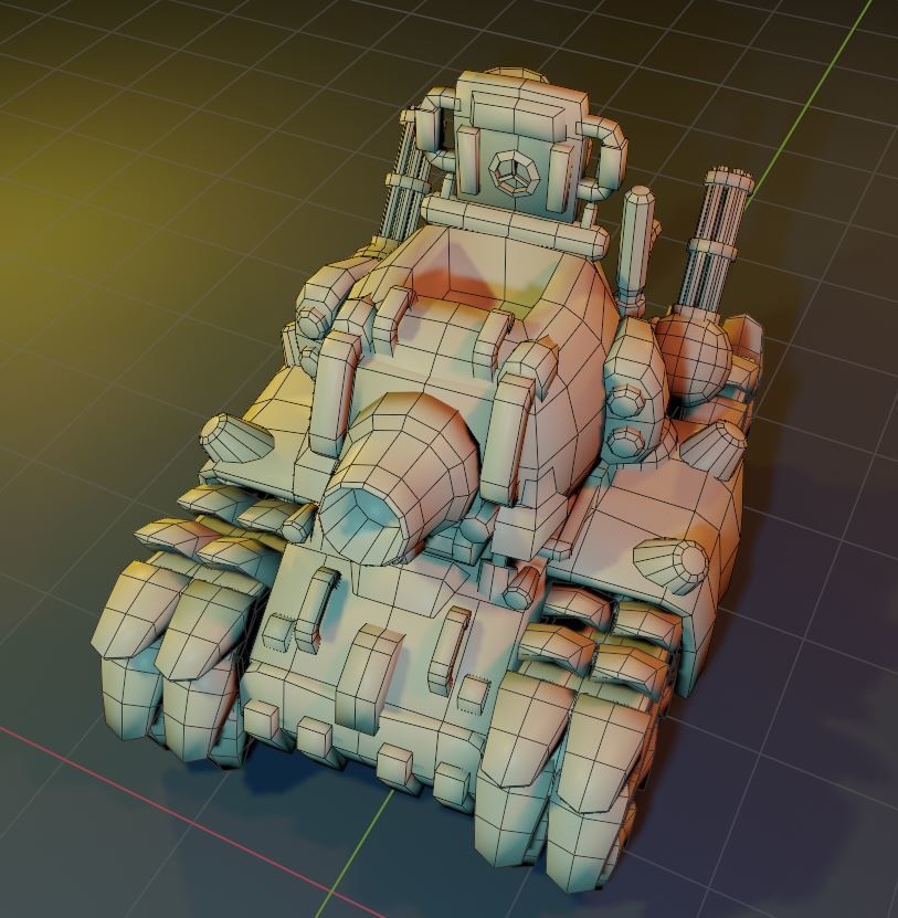 【無料】戦車モデルデータ【blender2.83】