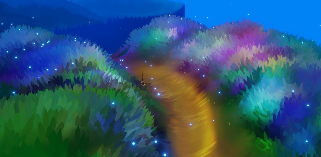 【無料】けものみち背景データ【blender2.9】