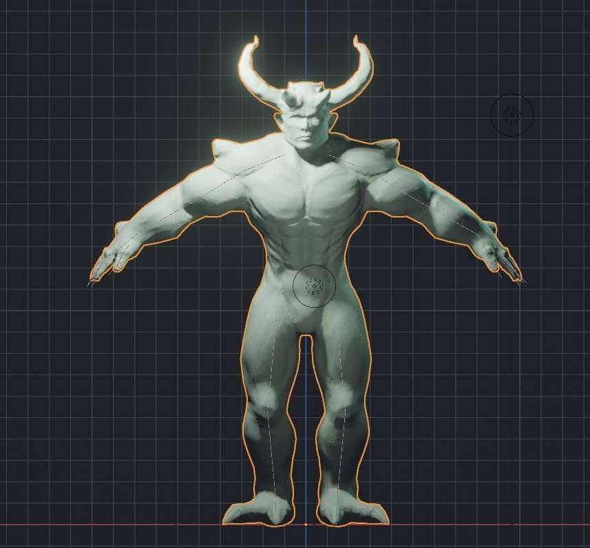 【無料】筋トレするデーモン【blender2.9】
