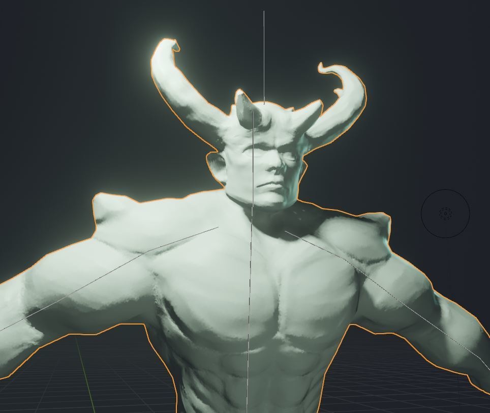 【無料】筋トレするデーモン【blender2.9】