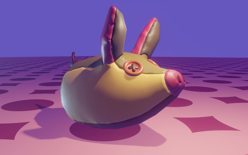 【無料】ブタのぬいぐるみ３Ｄモデル【blender2.91】