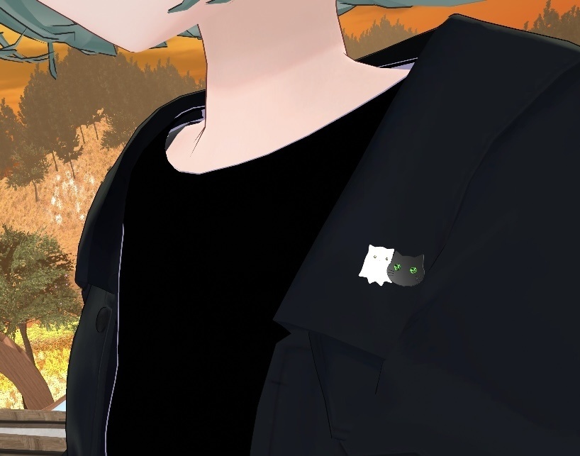 【コラボモデル】ばけねこブローチ【アクセサリー】