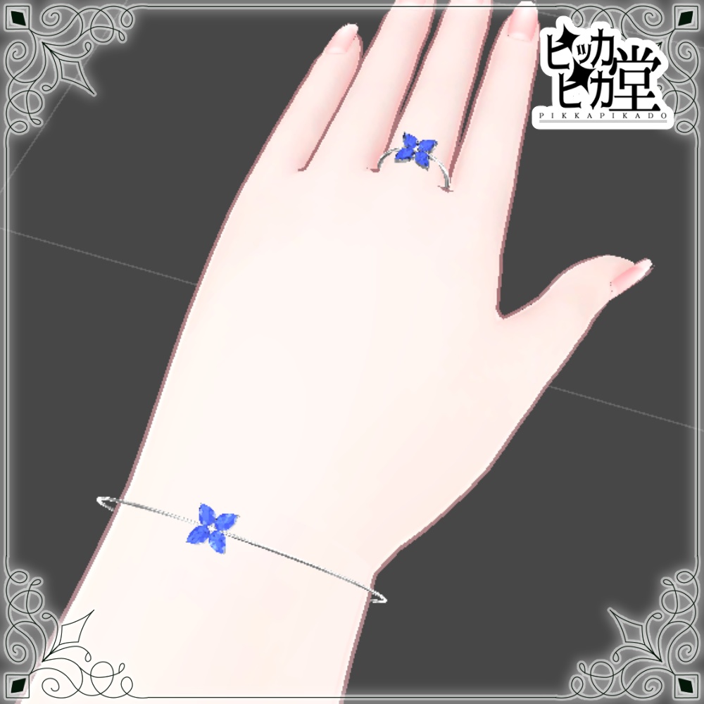 【モデル】Flower Jewelry3点セット【アクセサリー】