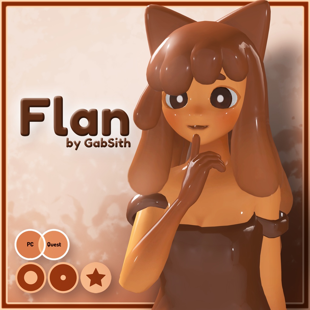 Flan - VRChat Avatar (Quest Compatible - Fallback) + Chibi