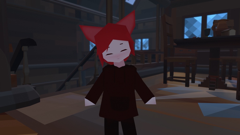Tufi | Low-Poly VRChat Avatar (256fes)