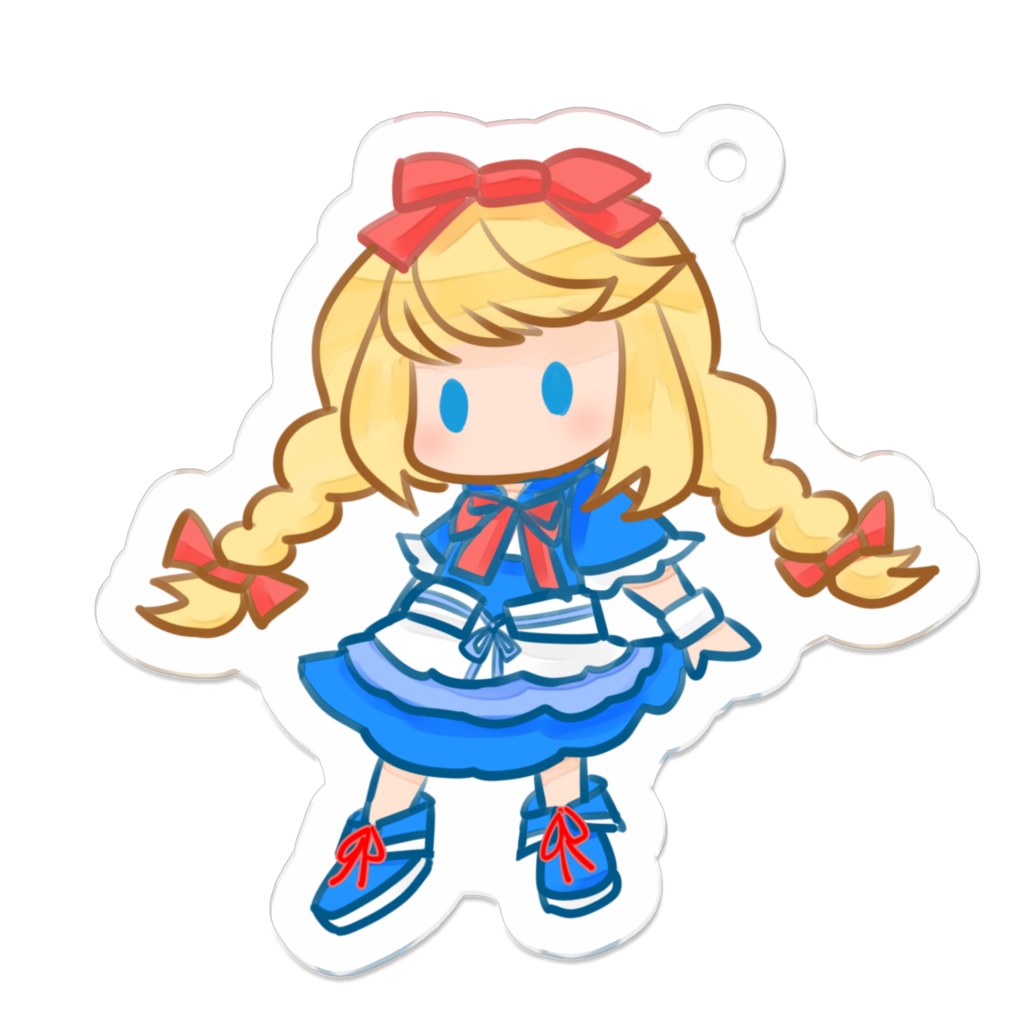 アクリルキーホルダー　ふんわりアリス