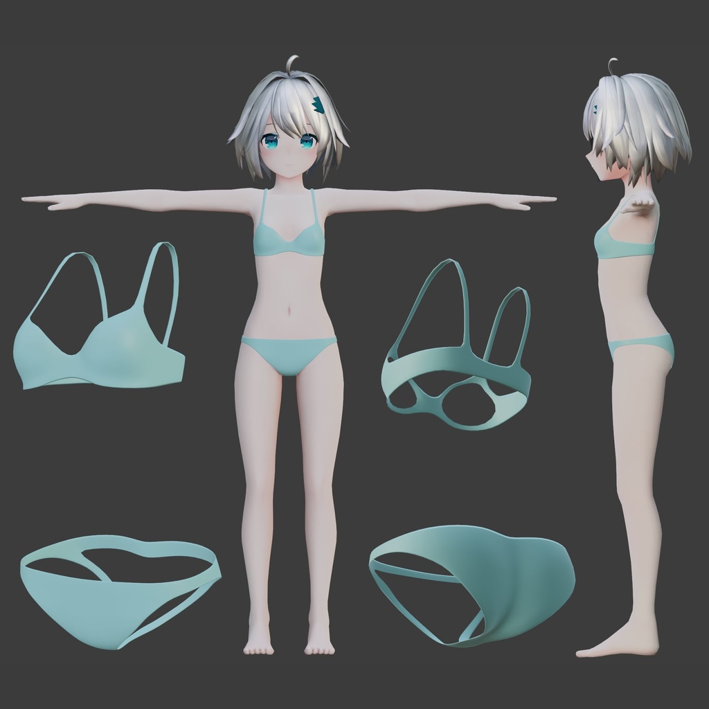 シンプルモールドブラ・ショーツセット