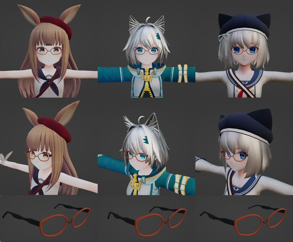 【マロン ミーシェ キッシュ対応】ダテメガネ コウ