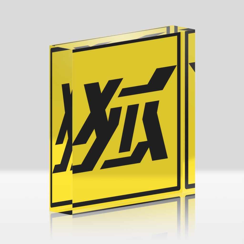 【値下げ】狐夢想屋ロゴ アクリルブロック