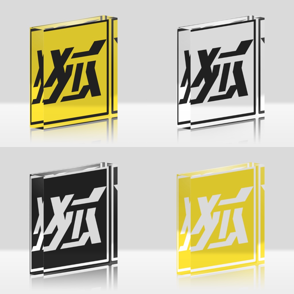 【値下げ】狐夢想屋ロゴ アクリルブロック