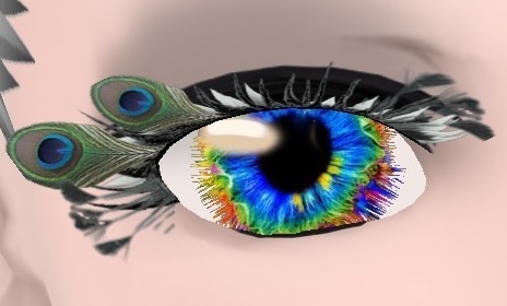 Very long Peacocklashes [VRoid Texture]