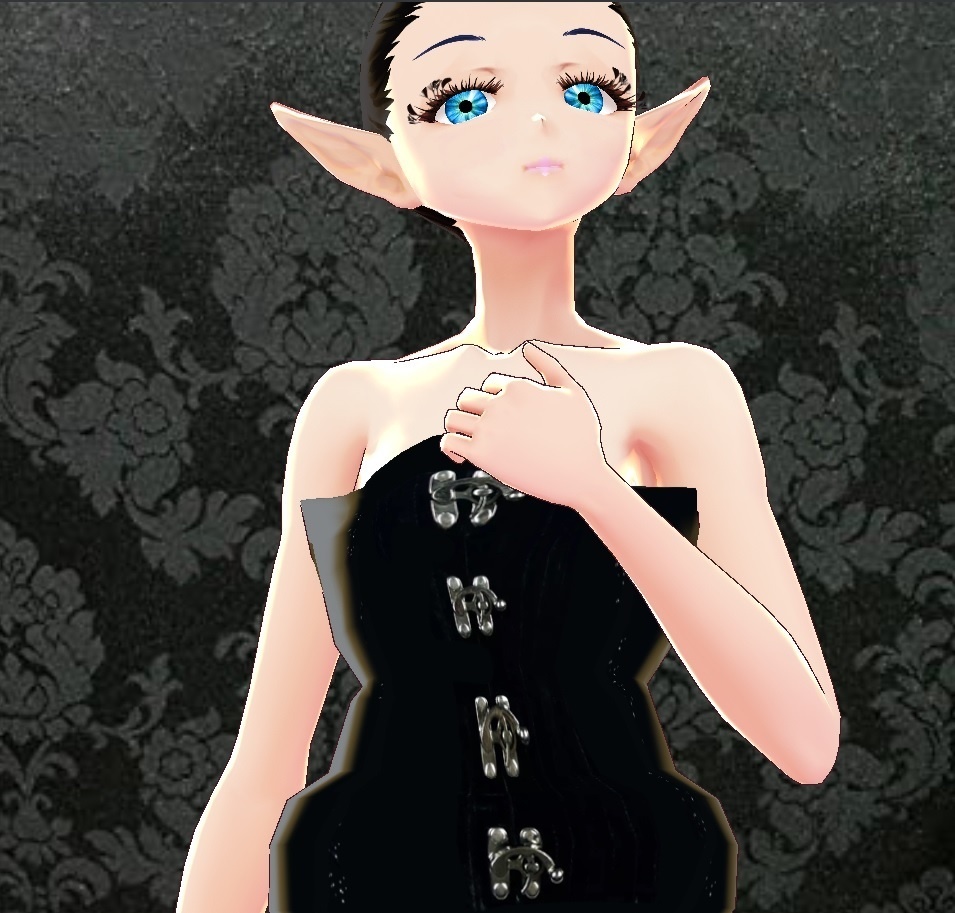 Black Gothic Corset ( VRoid Texture)