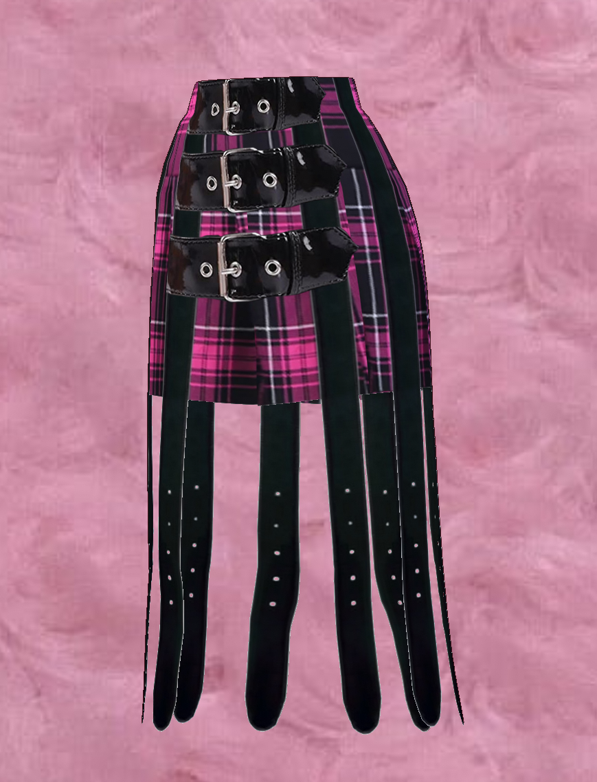 Gothic Skirt with long Ribbons (Vroid Texture) - Seighcho - BOOTH