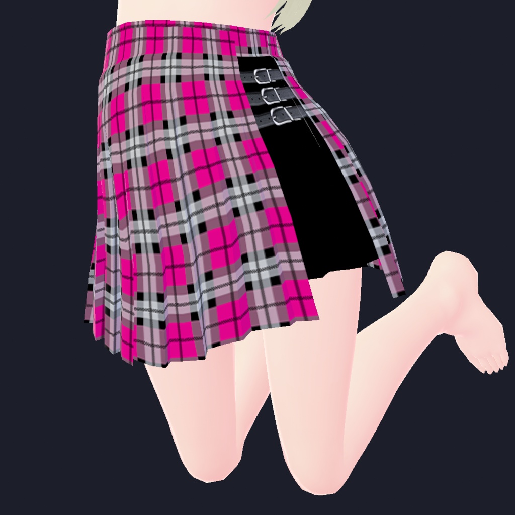 Pink plaid miniskirt (VRoid Texture)