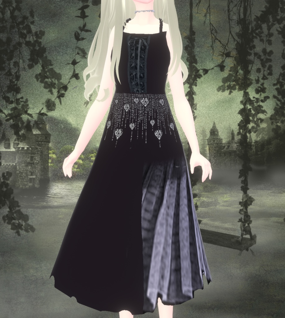 Glamorous gothic dress (VRoid Texture)