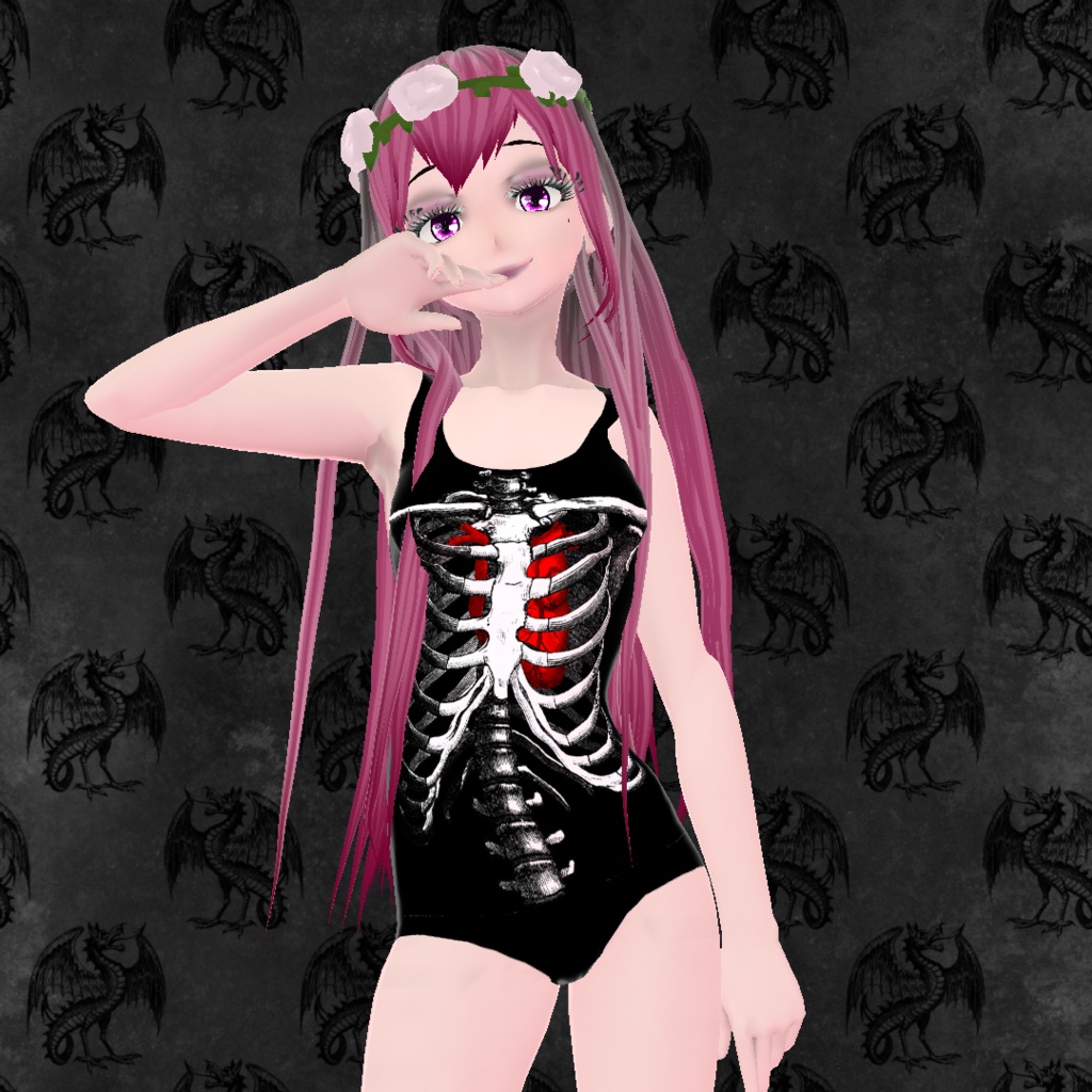 Free Gothic Swimsuit (VRoid Texture)