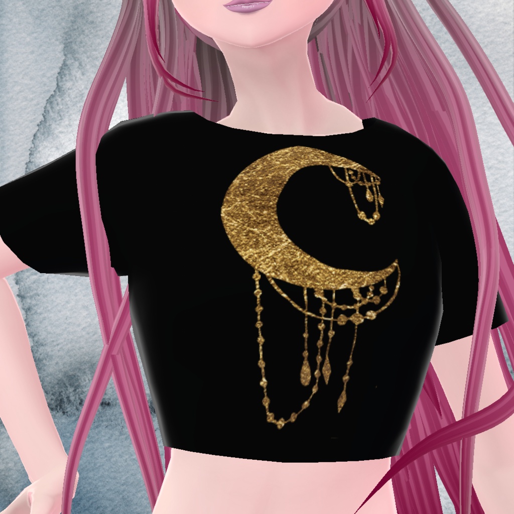 Black /Golden Shirt Set (VRoid Texture)